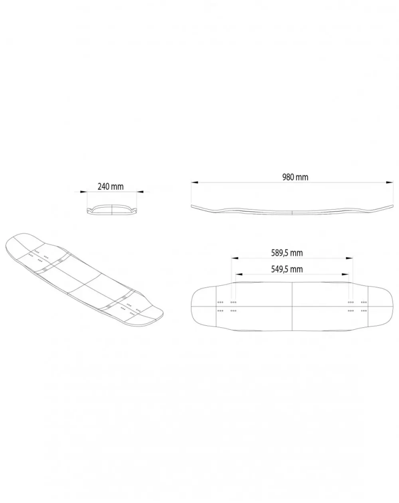 Alternative Longboards - Chauma M - Girl with Arrow - Longboard Deck